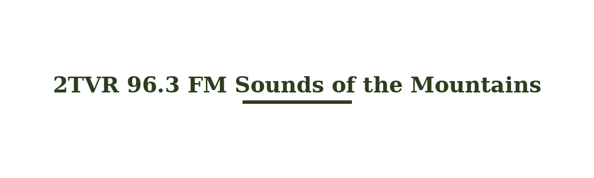 2TVR 96.3 FM Sounds of the Mountains logo