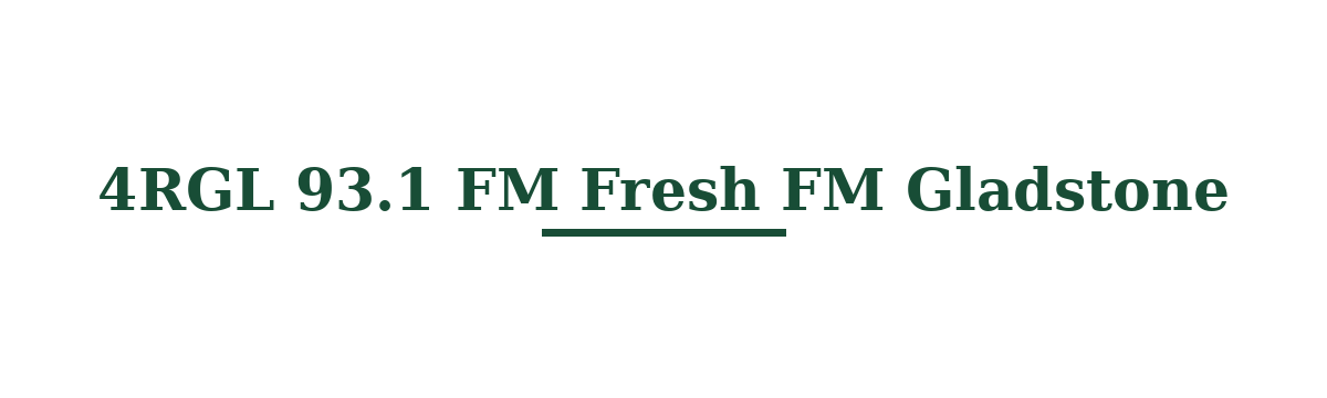 4RGL 91.9 FM Fresh FM Gladstone logo