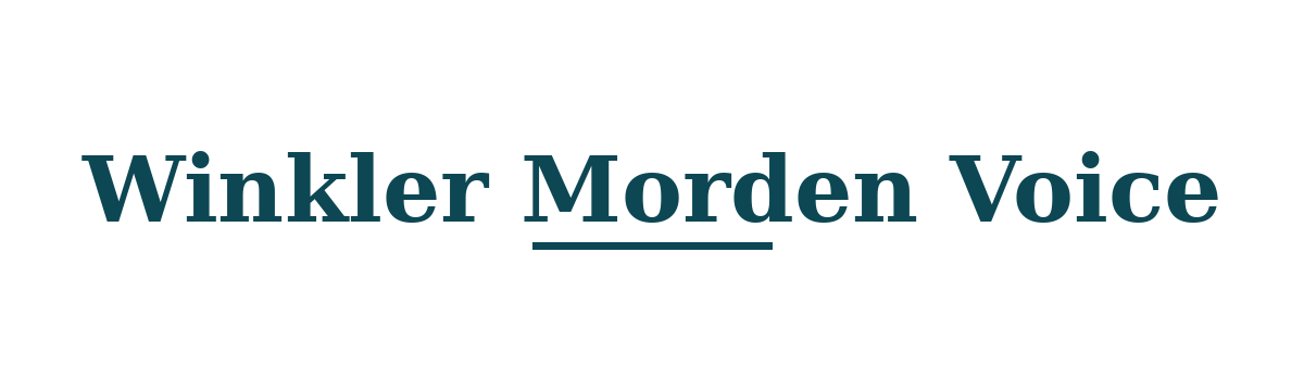 Winkler Morden Voice logo