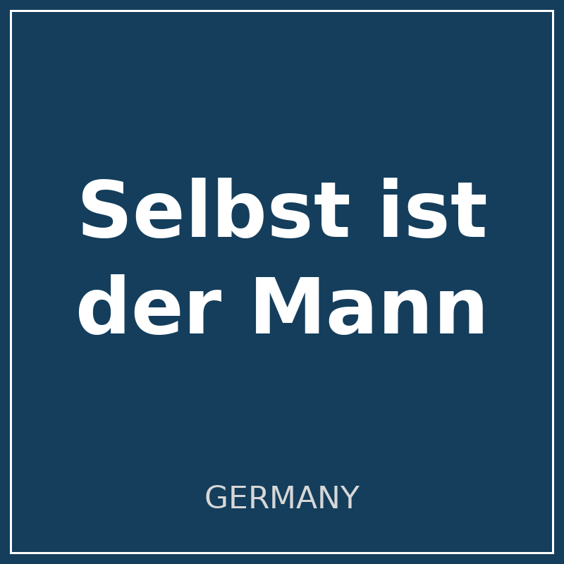 Selbst ist der Mann logo